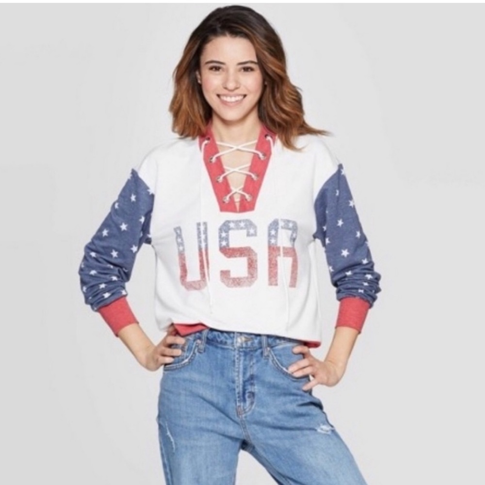 Weekend soul USA Lace-Up Top